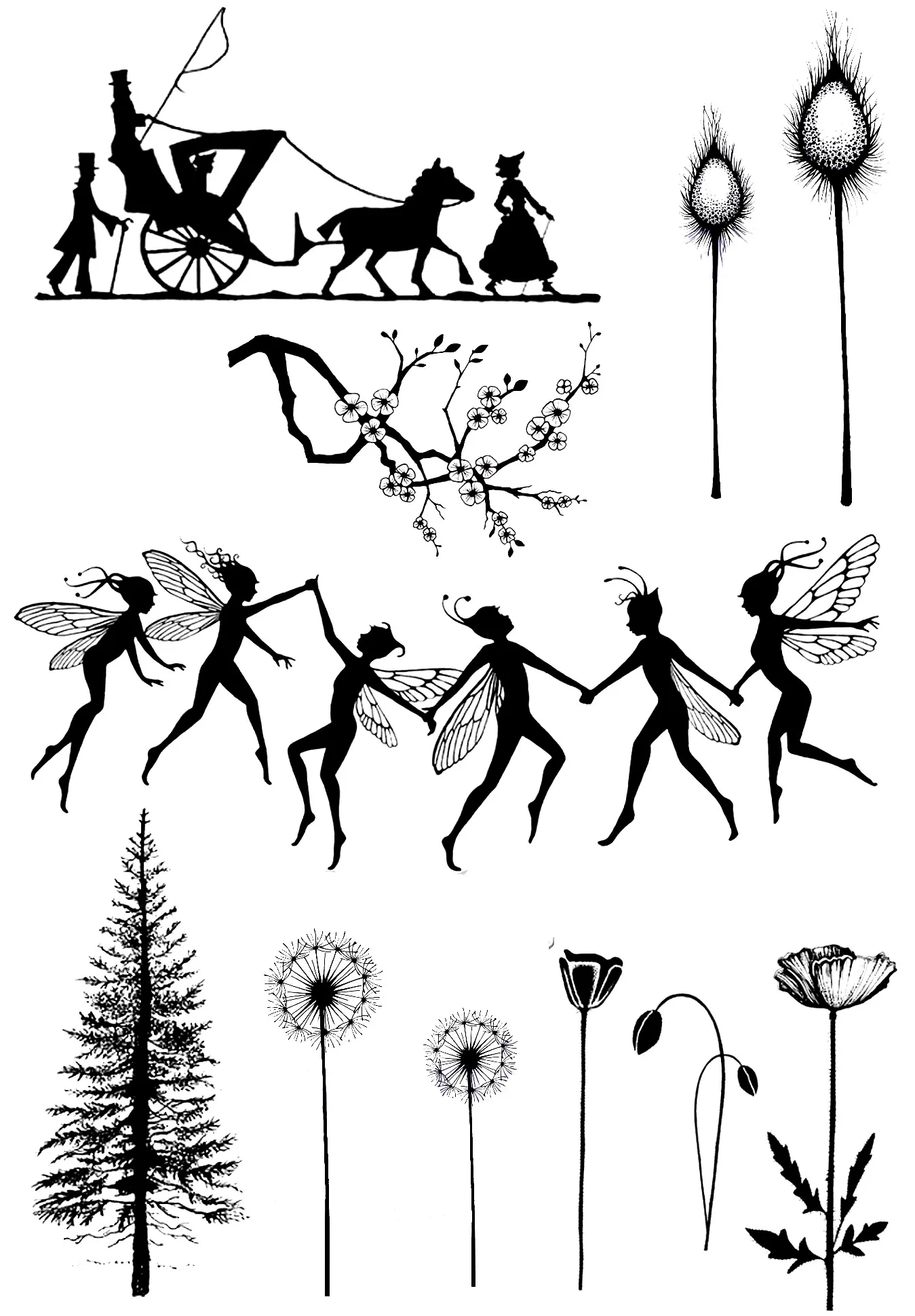 Прозрачный прозрачный штамп для танцев феи и дерева скрапбукинга/изготовления