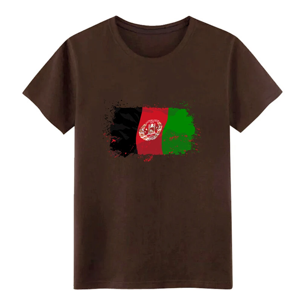 Afganistan флаг логотип Футболка создать футболку Круглый вырез сплошной цвет