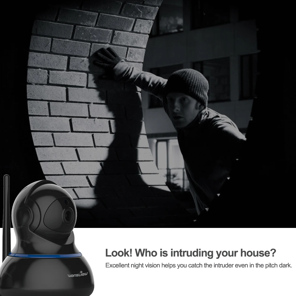 IP-камера видеонаблюдения Wansview Q3s Full HD 1080P двухстороннее аудио Wi-Fi |