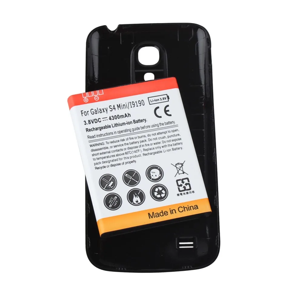Высокая емкость 4300mAh запасная расширенная батарея телефона для Samsung Galaxy S4 mini i9190 +