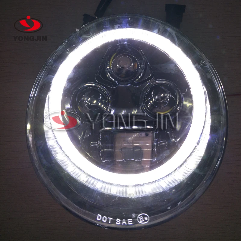 DOT E9 мотоциклетная алюминиевая черная фара для Harley V Rod VRSCA VRSC VRSC/V-ROD светодиодный