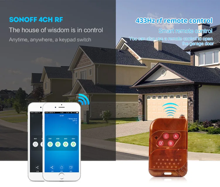 Dc5V/7 32 В пост/220 v 4 канальный Релейный WI FI переключатель 433 МГц rf получают пробежку с