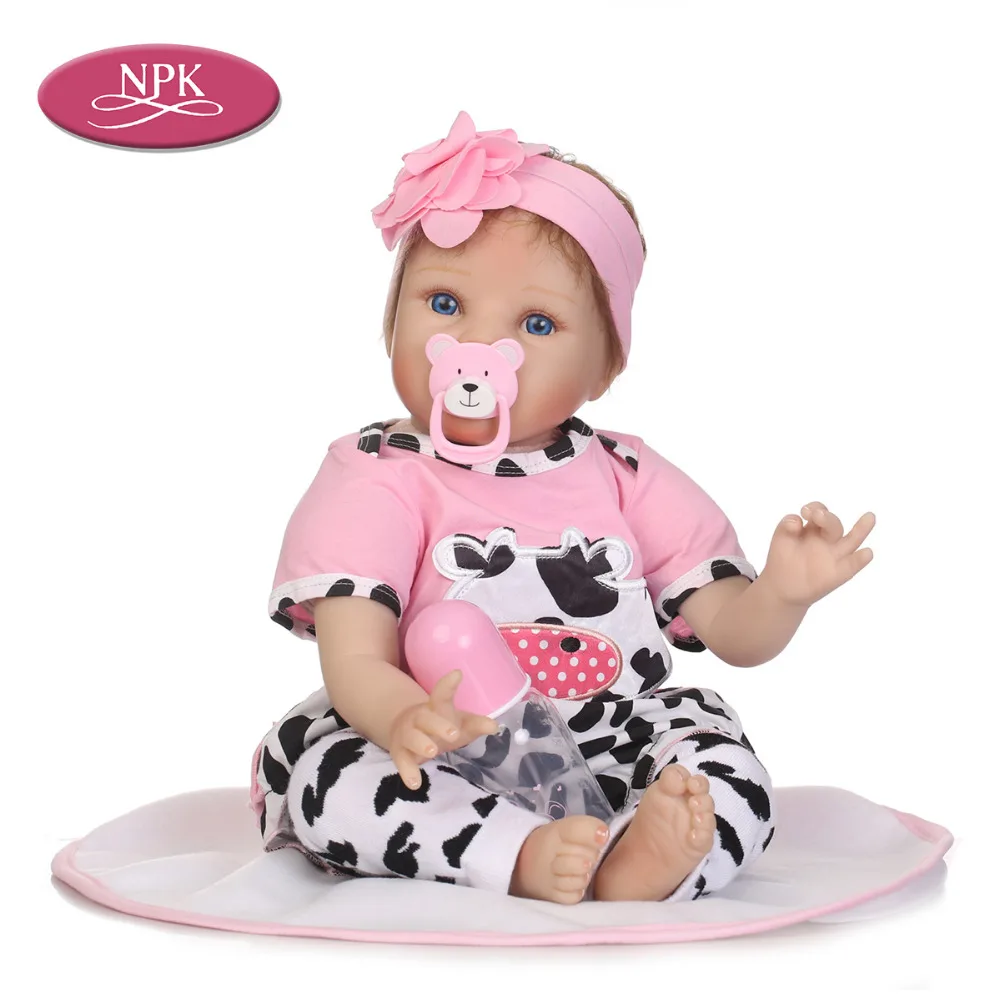 NPK 55 см кукла новорожденная силиконовая для новорожденных Bebe Reborn Menina 2018 модный