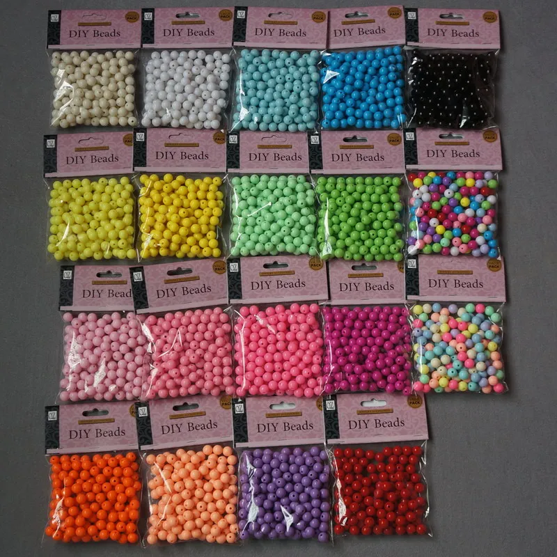 Акриловые однотонные разноцветные бусины для рукоделия 10 мм 12 | Украшения и