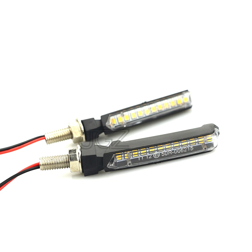 Пара Универсальный мотоцикл светодиодный поворотник Янтарный Свет 12V индикаторы