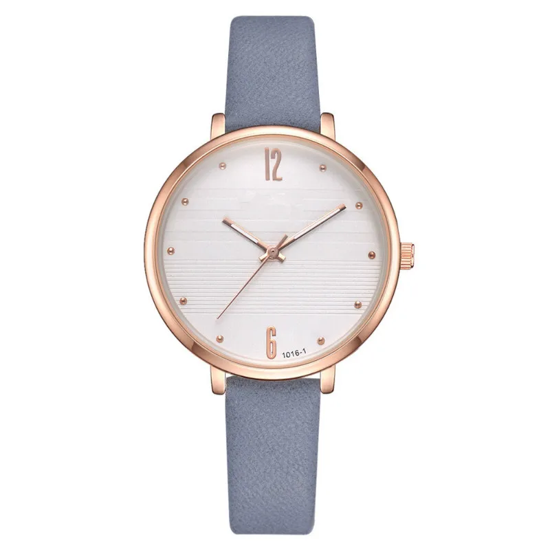 Doreen Box Casuaal Womwn из искусственной кожи простые большие золотые часы с круглым
