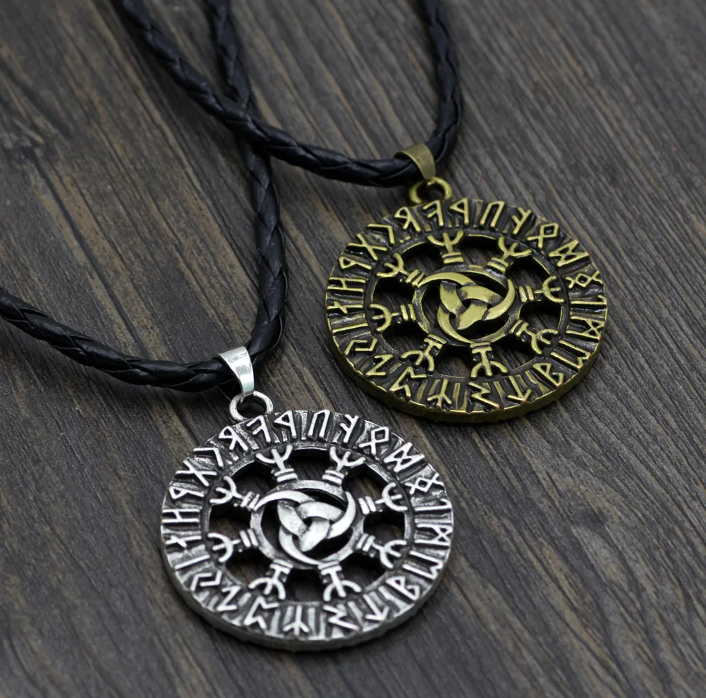 Мужской норвежский викинг тройной Рог Odin РУНИЧЕСКАЯ подвеска тройные Кулоны