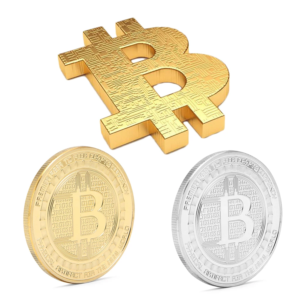 Оптовая продажа Позолоченный монета Биткоин коллекция Сувенир Монета Искусство