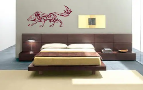 P117 Tribal Wolf Animal Vinyl Decal Art Stylish Ahesive Decor Sticker Wall Stickers Home Decoration Free Shipping |
