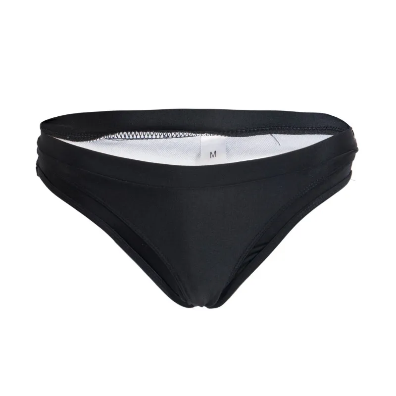 Women Bikini High Waist Swim Panties Solid Color Elasticity Simple Fashion Briefs Beach Summer | Спорт и развлечения