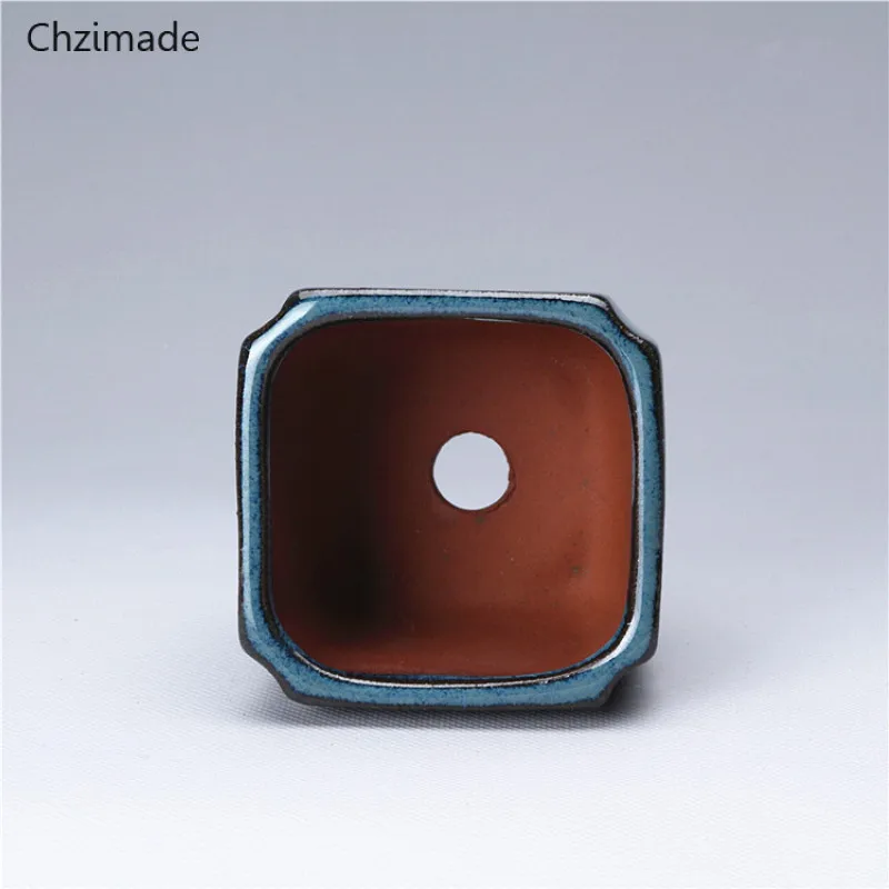 Chzimade 1 шт./лот китайские бонсай керамические цветочные горшки для растений темно-зеленого цвета глазурованные горшки для украшения дома