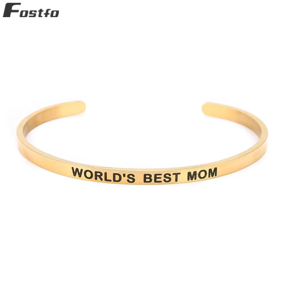 gold 03 Fostfo 4 мм YOU'RE MY PERSON нержавеющая сталь положительный вдохновляющий персонализированный браслет с мантрой браслет для влюбленных подарки - Окраска металла: gold 03