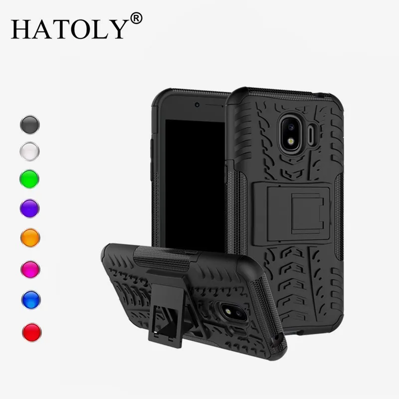 Чехол HATOLY для Samsung Galaxy J2 Pro 2018 силиконовый и пластиковый двухслойный защитный