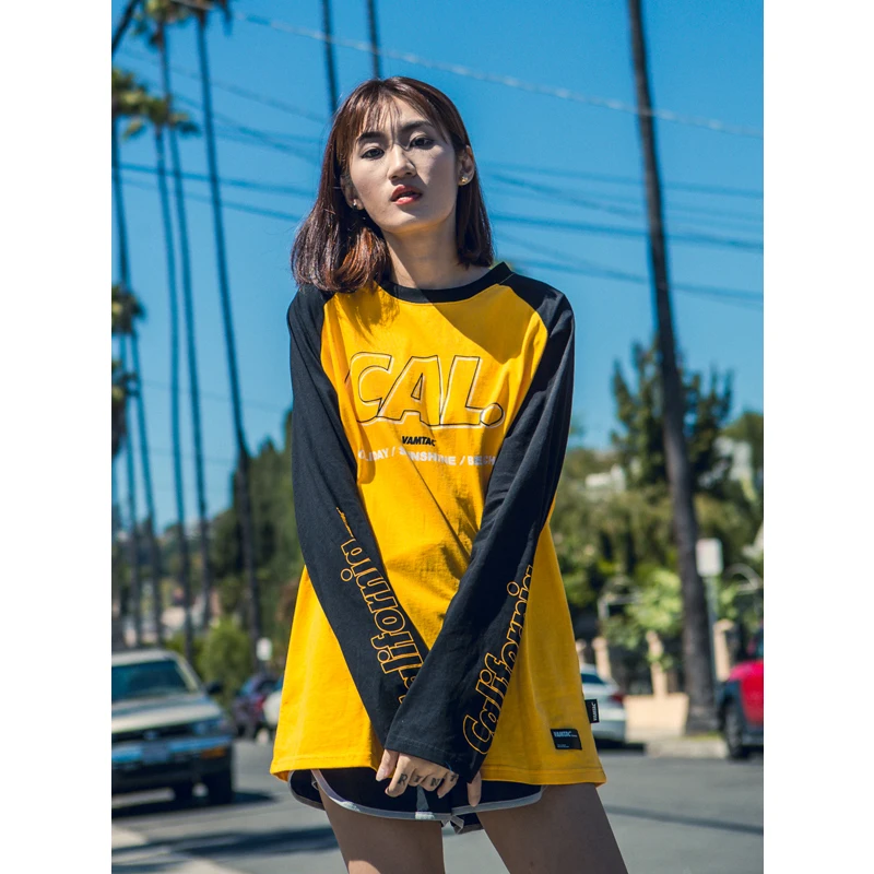 UNCLEDONJM Бейсбольная Футболка с длинными рукавами футболка круглым вырезом модная