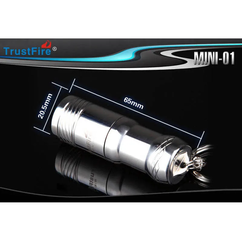 Trustfire мини Нержавеющая сталь брелок фонарик XM L 3 режима светодио дный Факел + CR123A
