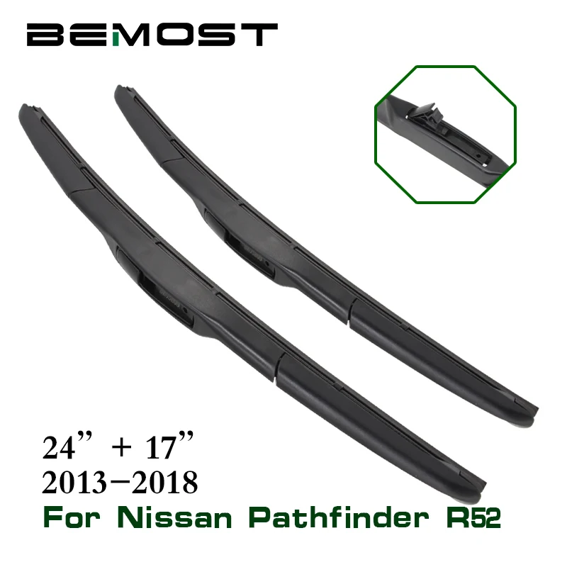 Pathfinder R52 2417 Автомобильные светодиодные лампы фар головного света BEMOST автомобильные щетки стеклоочистителя для Nissan Pathfinder R51/R52 2005 2006 2007 2008 2009 2010 2011 2012 2013 - Цвет: Pathfinder R52 2417