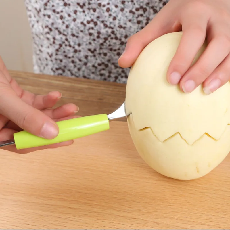 Творческий Фрукты мяч арбуз ложка DIY Мороженое вырезание ложкой Ножи резак Кухня