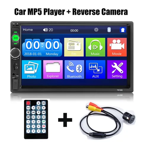 RoverOne 2 Din 7 "автомобильный мультимедийный плеер универсальный Авторадио Bluetooth Сенсорный экран MP5 плеер USB FM радио автомобильный медиаплеер