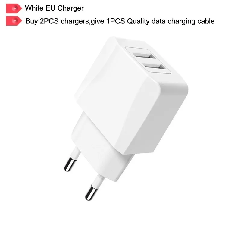 White EU PLUG Sonovo CE ЕС AC/DC адаптер мобильный телефон зарядное устройство 2 порта USB Зарядное устройство 2A Мощность зарядку для iphone iPad samsung смартфон Планшеты PC - Тип штекера: White EU PLUG