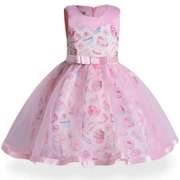 new year day baby girls dress ice cream print of childrens dress kids party wear dress girl ceremony vestido christmas clothes