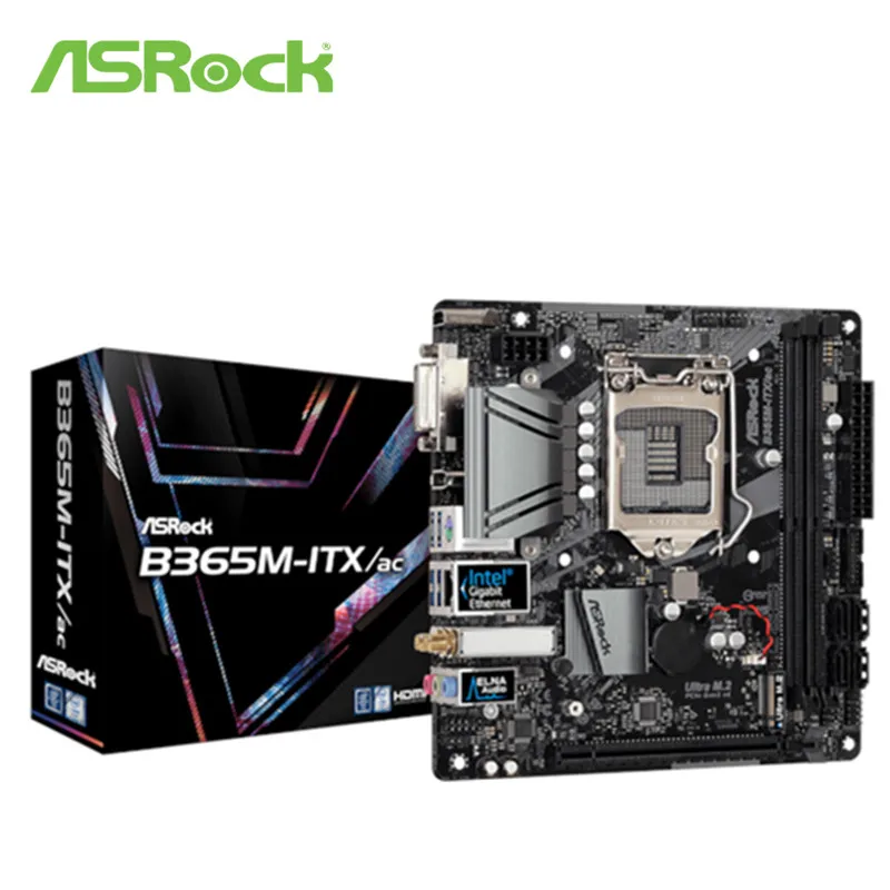 Материнская плата ASRock B365M ITX/AC B365 ITX материнская с поддержкой 8/9 поколения