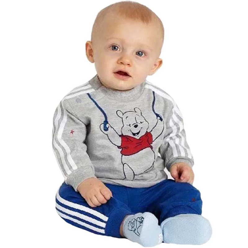 

SOSOCOER Baby Boy Clothing Sets Spring Autumn Cartoon Bear T Shirt+Pants 2pcs Sport Boys Clothes High Quality Kids Clothing Set