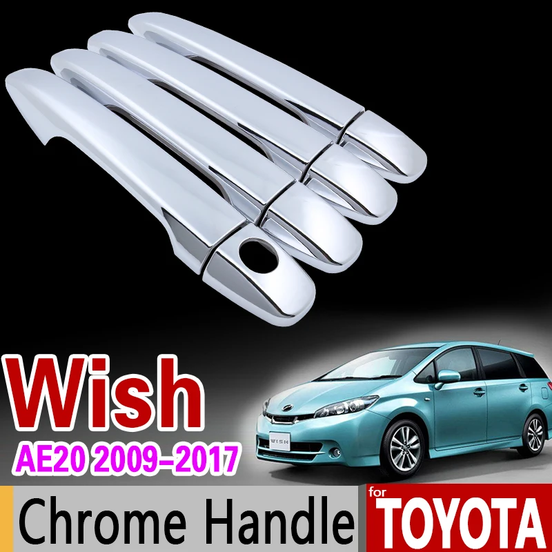 Набор хромированных накладок на ручки для Toyota WISH 2009 2017 AE20 2011 2012 2013 2014 2015 2016