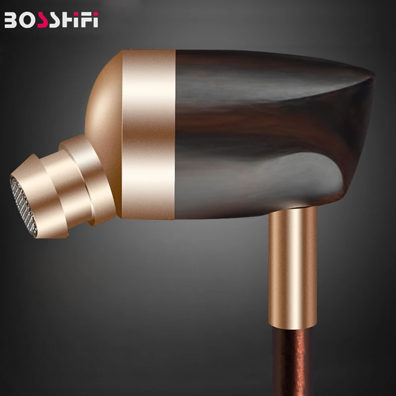 2017 Blon B3 Новые динамические и арматурные 2 шт. деревянные наушники HIFI черное дерево