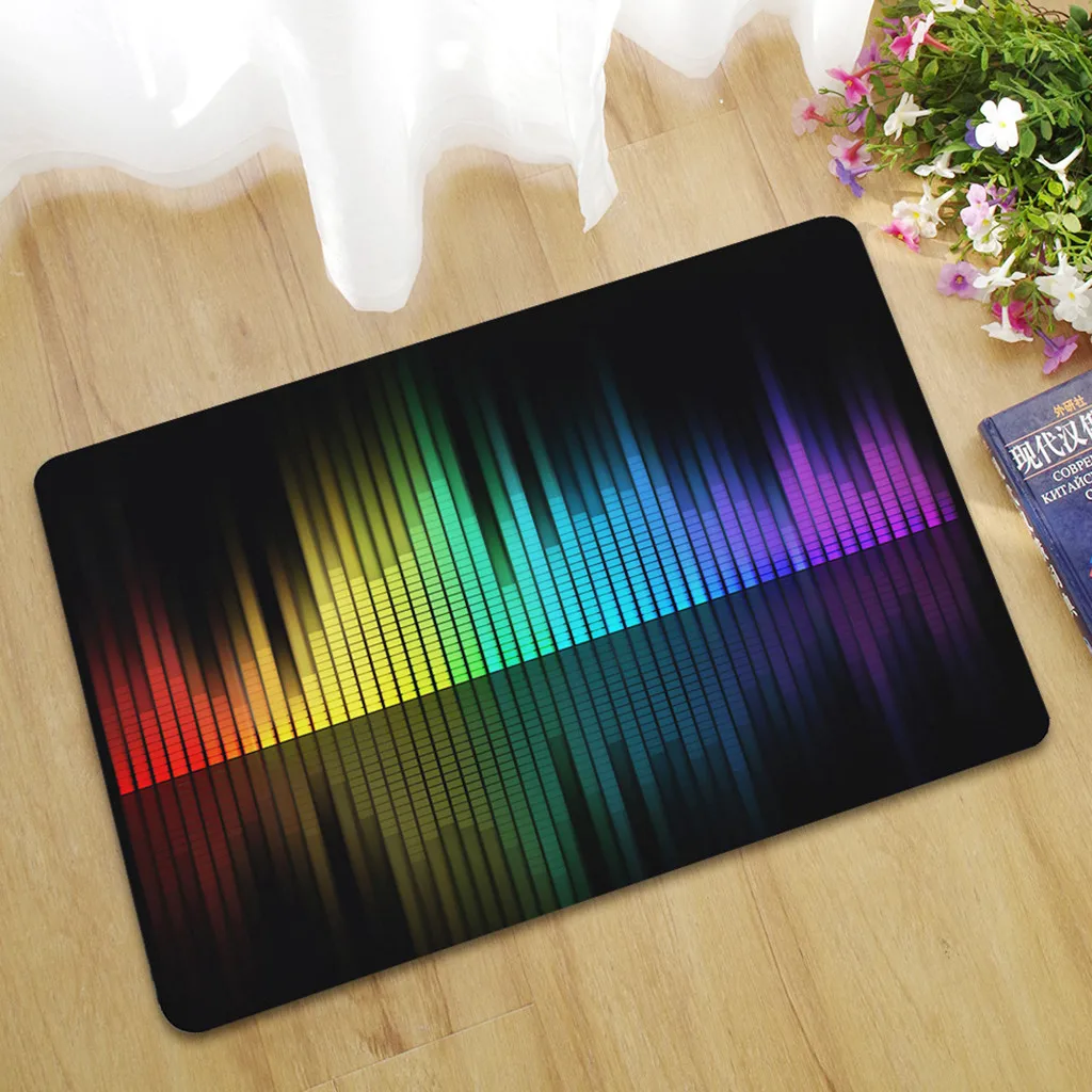 New Music Kitchen Carpet Door Mat Polyester Note Printing Flannel Bathroom Area Rugs Translucidus 19Jan17 P40 | Дом и сад