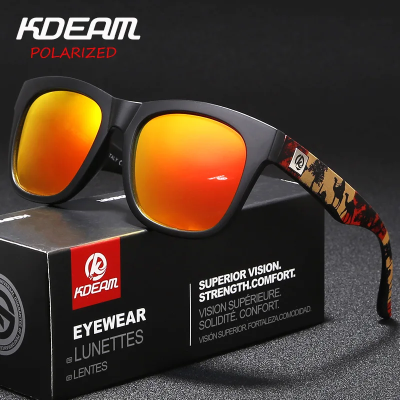 Мужские и женские солнцезащитные очки KDEAM поляризационные с защитой UV400 пляжные