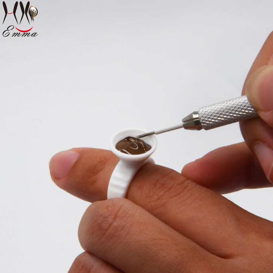 Одноразовые клеевые кольца для наращивания ресниц 400 шт./лот пигменты татуажа