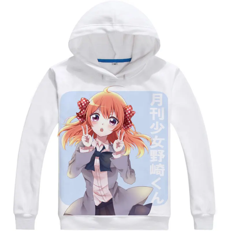 Ежемесячная Толстовка для девочек Nozaki kun аниме Chiyo Sakura Косплей белые толстовки