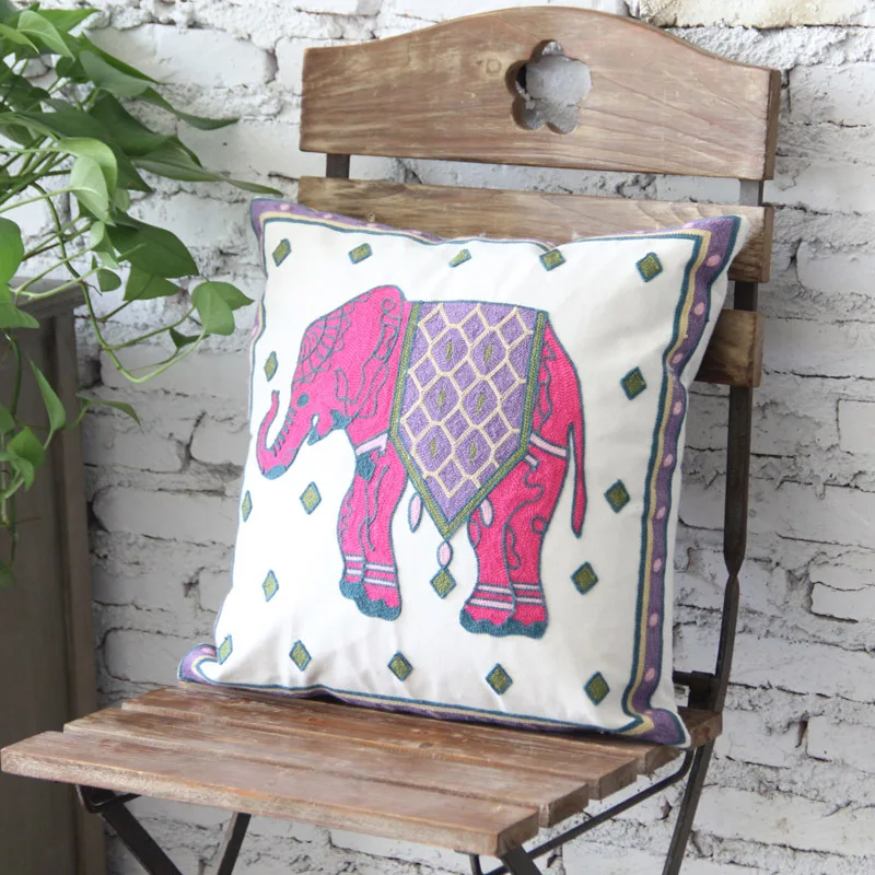 Классическая Вышивка 45*45 см хлопковая наволочка украшение для дома дивана