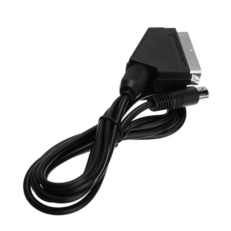 Черный 1,8 м/6FT Scart AV TV видео кабель для подключения к Sega Saturn NTSC и PAL версия