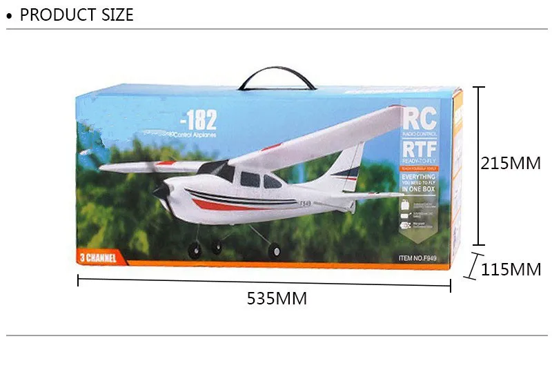 Радиоуправляемый планер F949 радиоуправляемый самолет Cessna-182 2,4G радиоуправляемая игрушка 3CH RC фиксированное крыло Электрический летающий самолет RTFVS F939 F929