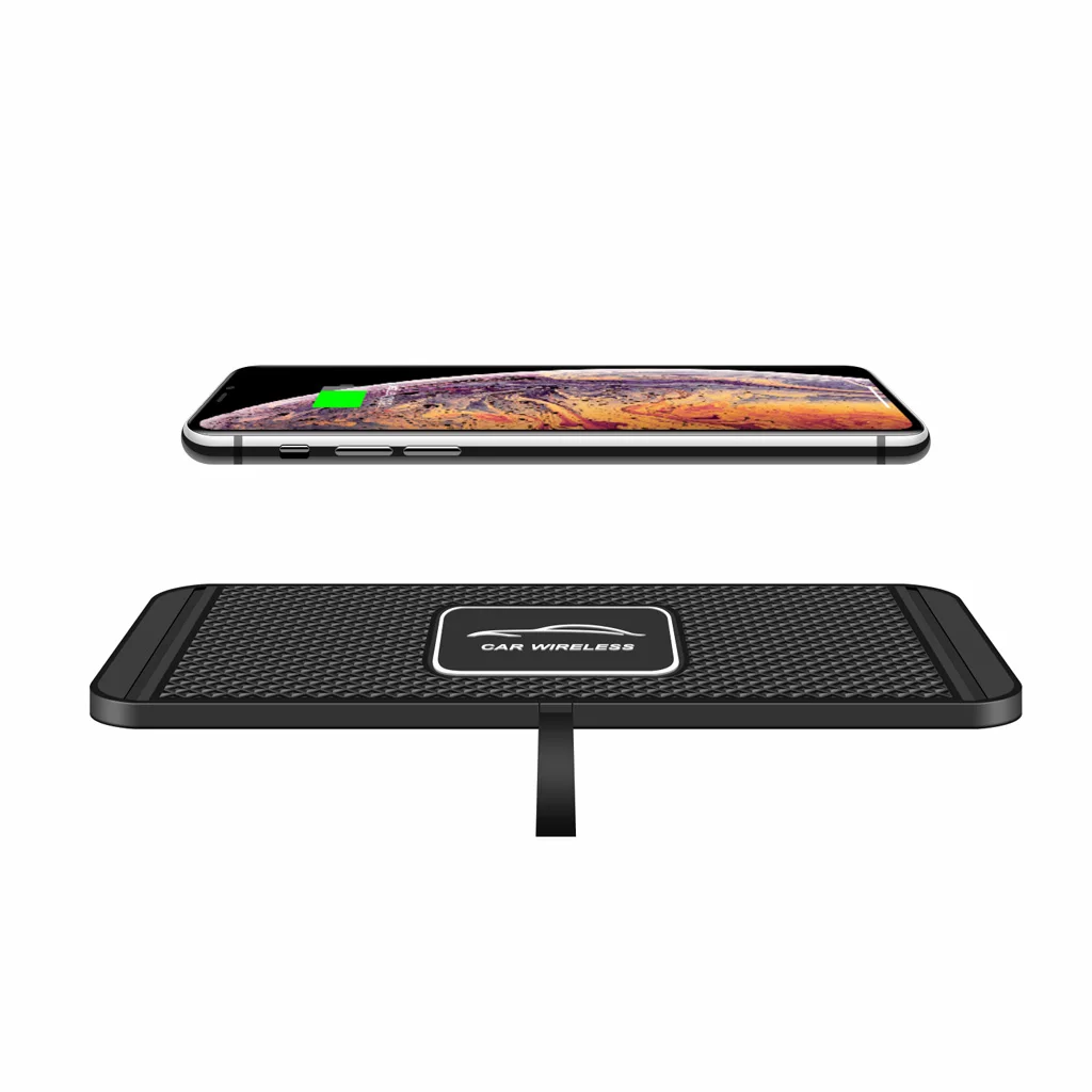 

Universal USB Qi Wireless Car Fast Charger Dashboard Charging Dock Pad for iphone X XR XS 8 Plus Samsung S9 S8 Plus Huawei Mate
