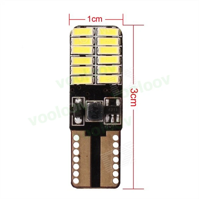 2x настоящий Canbus T10 LED W5W 4014 ширина автомобиля Свет Парковка свет ошибка Бесплатная