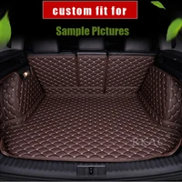 full set car trunk cargo liner mats rear door mat for toyota land cruiser prado 150 5 seats 2018 2010 boot carpets styling