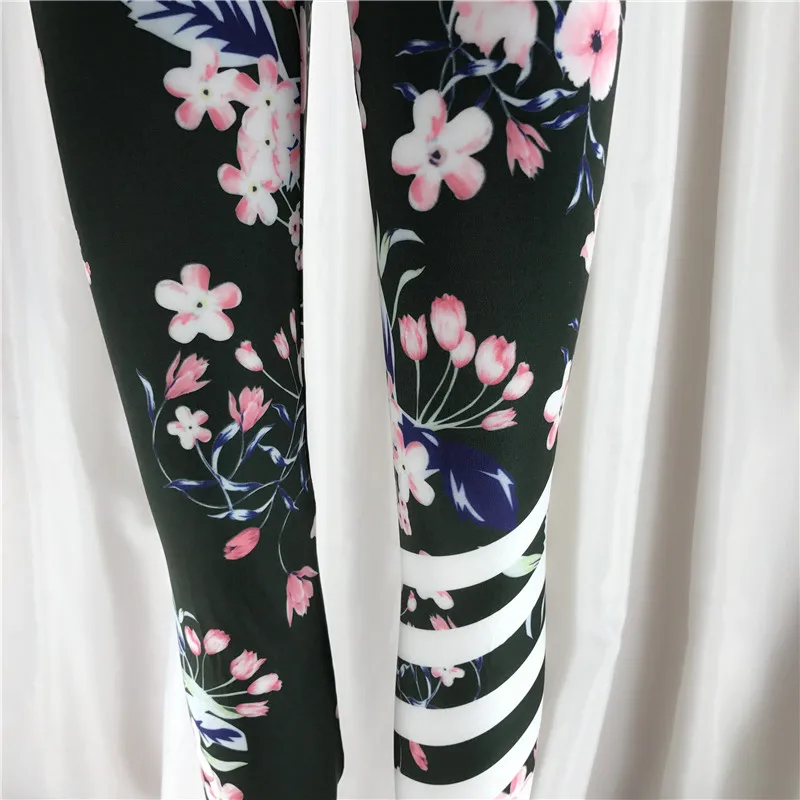 Sexy Training Women's Sports Yoga Pants High Elastic Fitness Leggings Tights Slim Running Gym Flower YD08 |