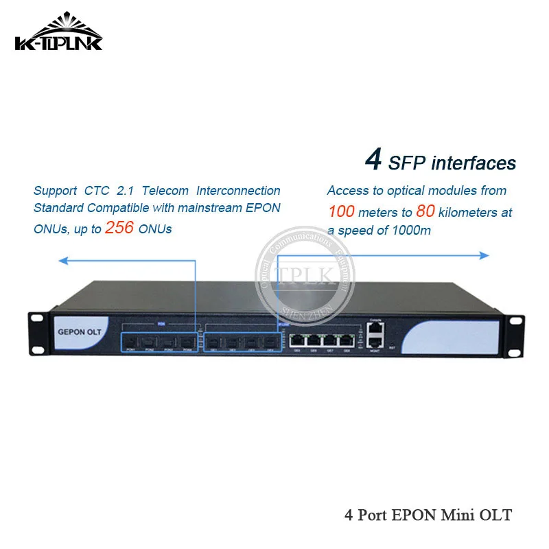 Лучший поставщик 1G 4 порта EPON Mini OLT Пользовательский логотип совместимый Hua Wei ONU ONT