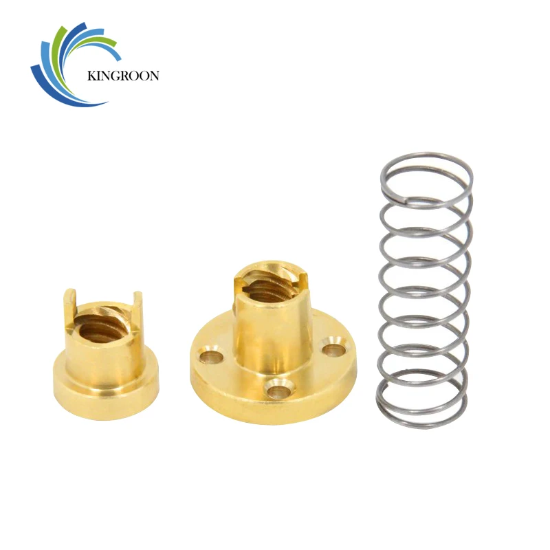 

T8 Nut Lead 2mm 8mm Anti Backlash Spring Load Screw Nut Elimination Gap Nut For 8mm Acme Thread Rod Lead Screw 3D Printer Part