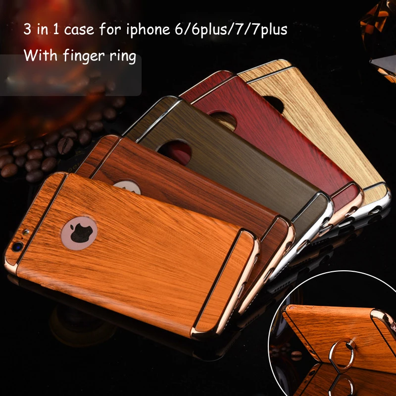 2017 supology телефон сумка для iPhone 7 с палец кольцо текстура древесины чехлы 6 6S плюс