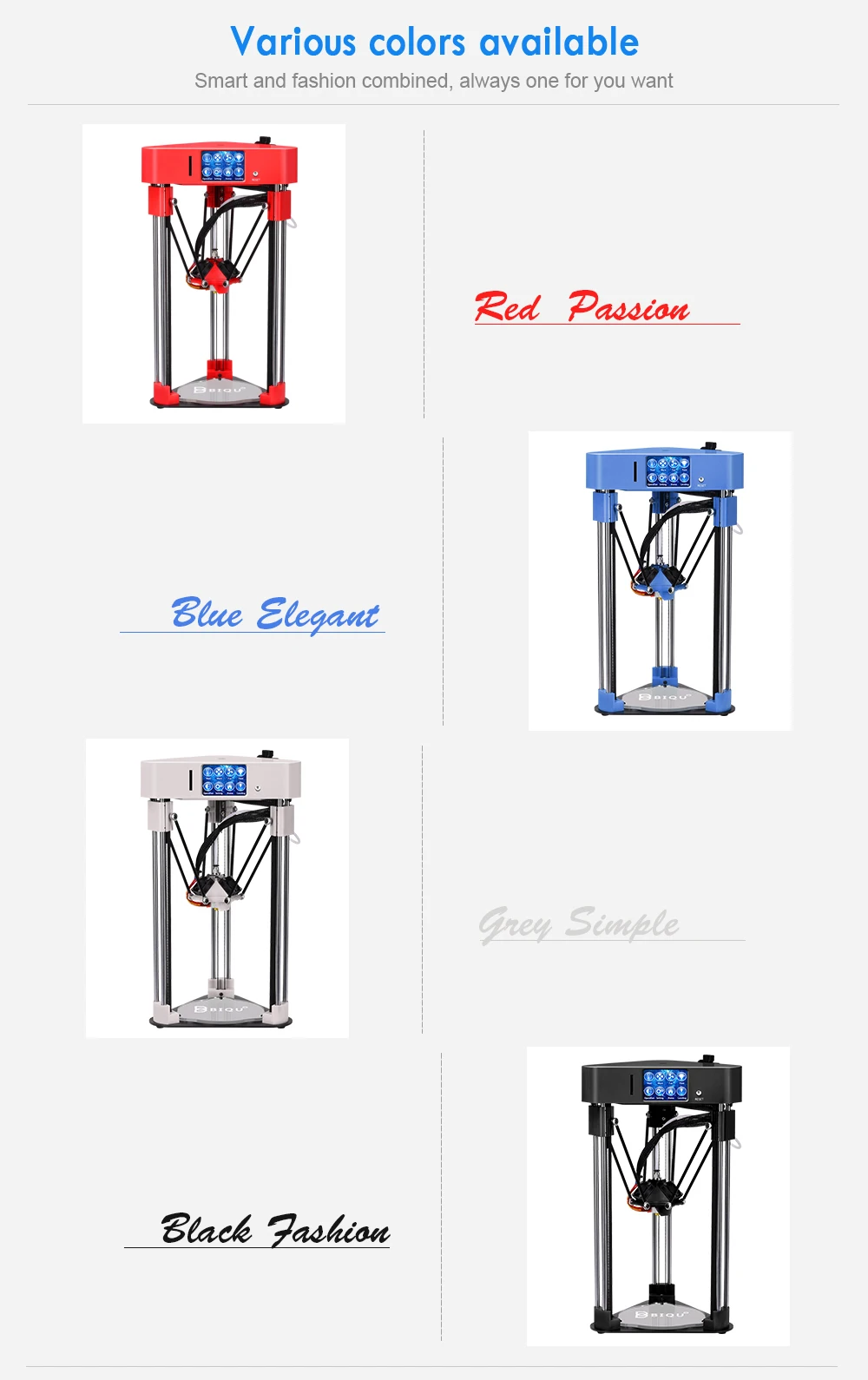 BIQU 3D принтер BIQU маг Высокая точность мини коссель Настольный impressora полная сборка с выключением питания