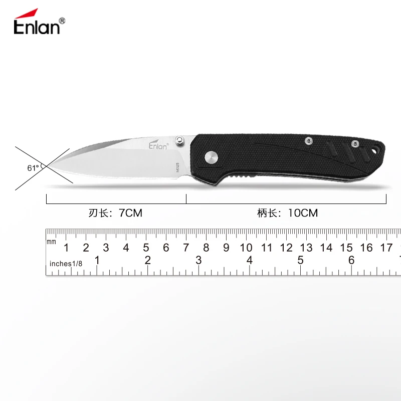 Карманный нож ENLAN тактические походные ножи для выживания лезвие 8cr13mov рукоятка G10