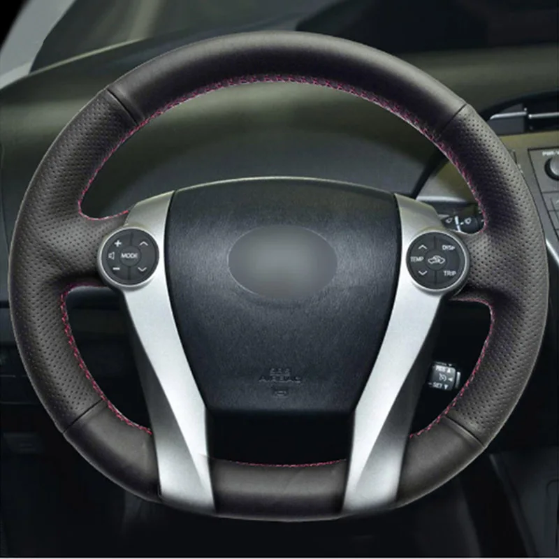 Кожаный чехол для руля Toyota Prius 2009 2015|Чехлы на руль| |