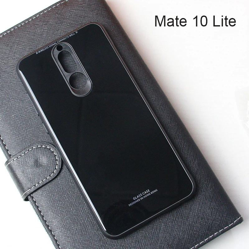 Чехол для Huawei Mate 10 Lite роскошная задняя крышка из закаленного стекла телефона 20