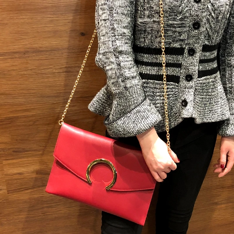 Женская сумка клатч из искусственной кожи однотонная повседневная женская