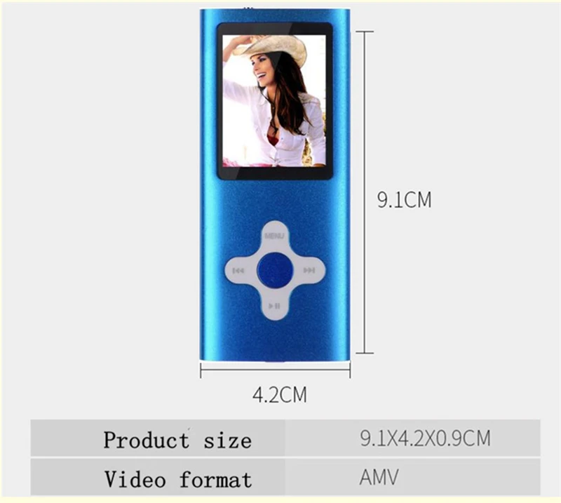 Новая кнопка Вставка карты памяти MP3 плеер 5 цветов тонкий 1,8 дюймов ЖК-дисплей Media Video игра фильм радио FM долгое время звучания