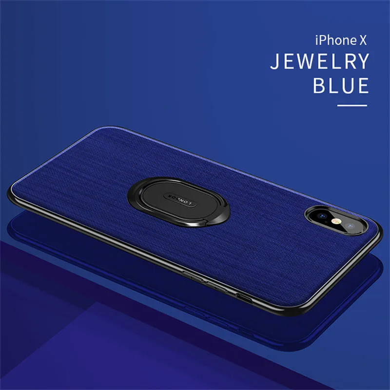 Автомобильный Магнитный чехол с кольцом для iPhone XS Max XR X 10 7plus 7 8 Plus Жесткий Тонкий 6