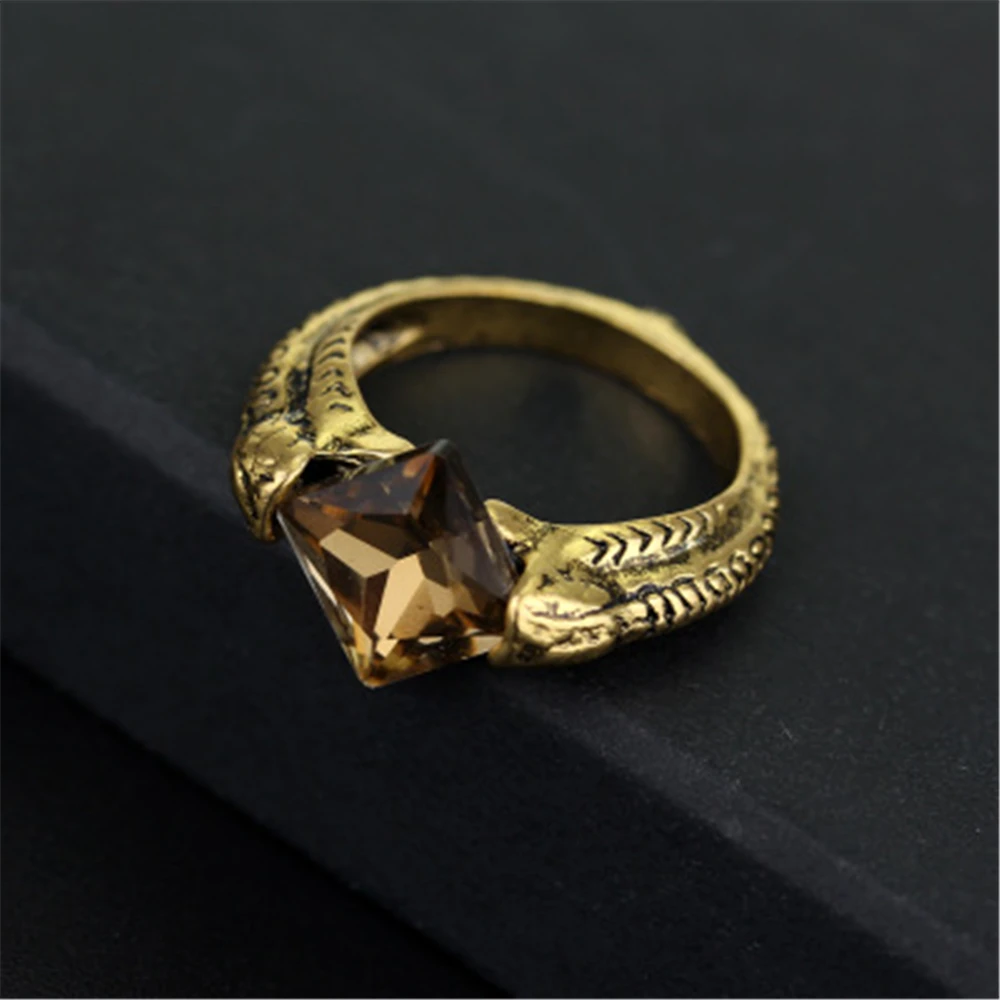 Retro Horcrux Resurrection Stone Ring Deathly Hallows Rings Wizarding World Noble Cosplay Movie Jewelry Christmas New Year Gift | Украшения